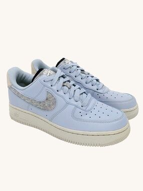 Nike AF1 Next Nature Light Blue Recycled Wool/Felt Swoosh Women’s 7.5